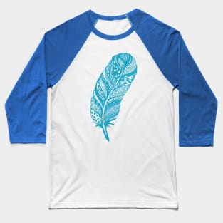 Zentangle Tribal Feather Drawing Baseball T-Shirt